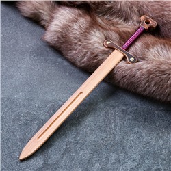 Сувенирное деревянное оружие "Меч двуручный", 52 см, массив бука, микс