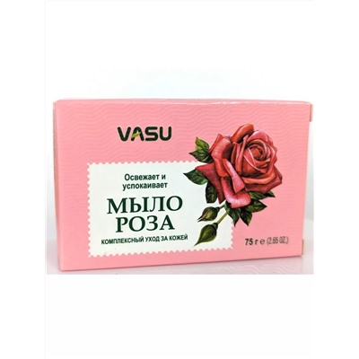 Refreshes & Soothes ROSE SOAP, Vasu (Освежает и успокаивает МЫЛО РОЗА, Васу), 75 г.