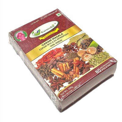 GARAM MASALA, Karmeshu (ГАРАМ МАСАЛА приправа, Кармешу), КОРОБКА 100 г.