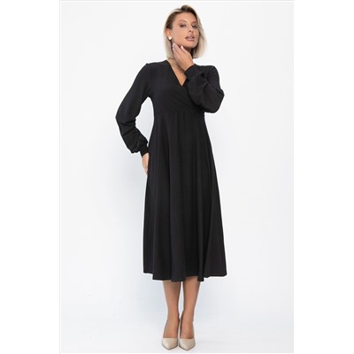 Платье трикотажное Эхо лета (черное) П14366-1М