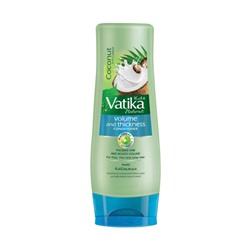 Vatika COCONUT AND CASTOR Volume And Thickness Conditioner, Dabur (Ватика КОКОС И КАСТОРОВОЕ МАСЛО Кондиционер ОБЪЕМ И ТОЛЩИНА для тонких волос, Дабур), 200 мл.