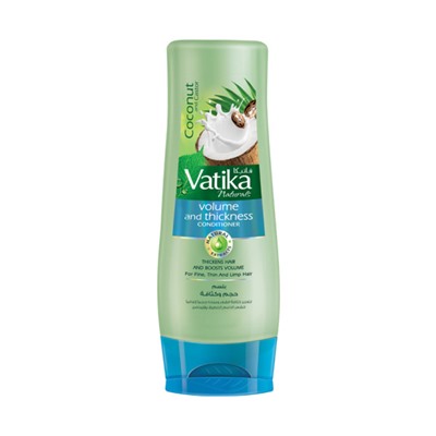 Vatika COCONUT AND CASTOR Volume And Thickness Conditioner, Dabur (Ватика КОКОС И КАСТОРОВОЕ МАСЛО Кондиционер ОБЪЕМ И ТОЛЩИНА для тонких волос, Дабур), 200 мл.