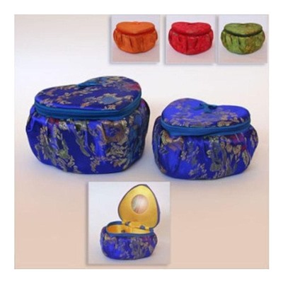 Шкатулка Шкатулка 2 шт. Сердце 17х14,9х6см шелк SH A399