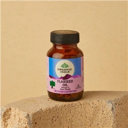 FLAXSEED OIL, Omega-3 Heart Health, Organic India (ЛЬНЯНОЕ МАСЛО, Омега-3 для здоровья сердца, Органик Индия), 60 капс.