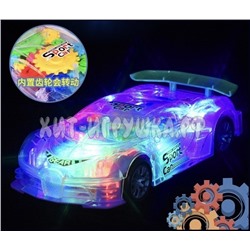 Машина Спорткар с шестерёнками (свет, звук) на 3d колесе 116, 116