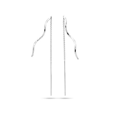 Серьги из серебра без вставки, ТЦС-43