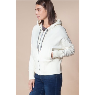 Худи на молнии с золотистой фурнитурой