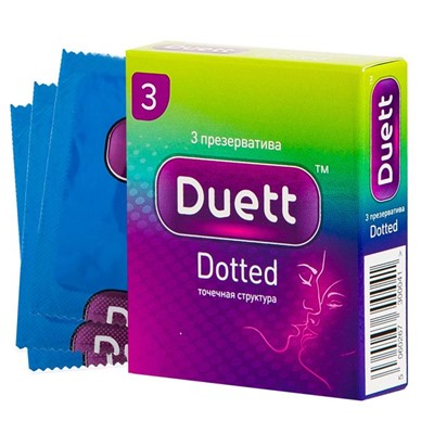 Презервативы A DUETT DOTTED №3