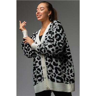 Женский удлиненный кардиган оверсайз на пуговицах Happyfox