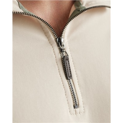 Свитшот с воротом стойкой на молнии из эластичного футера двухнитки
