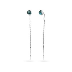 Серьги из серебра лондон топаз кварц, Ю-28001р