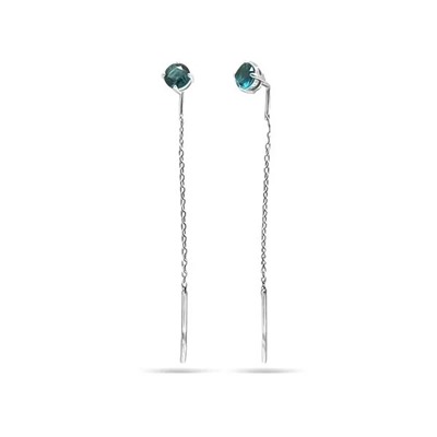 Серьги из серебра лондон топаз кварц, Ю-28001р