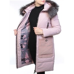 027N Пуховик женский зимний (тинсулейт, натуральный мех чернобурки) размер S - 42 российский