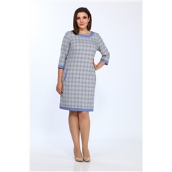 Lady Style Classic 1427/6 синий_клетка, Платье