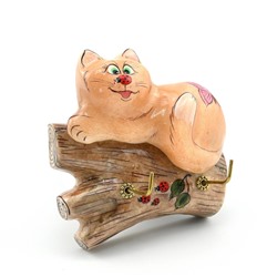 Ключница из селенита "Кот" 110*40*115мм.