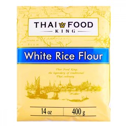 WHITE RICE FLOUR, Thai Food King (БЕЛАЯ РИСОВАЯ МУКА, Тай Фуд Кинг), 400 г.