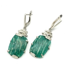 Серьги из амазонита 20*37мм.