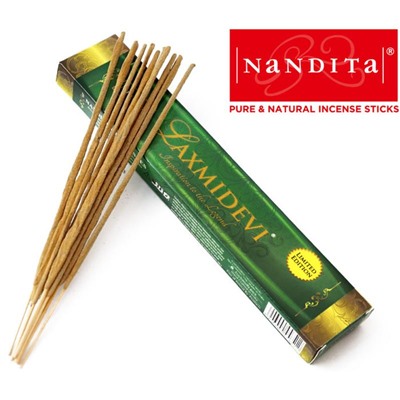LAXMIDEVI Natural Incense, Nandita (ЛАКШМИДЕВИ натуральные благовония палочки, Нандита), 15 г.