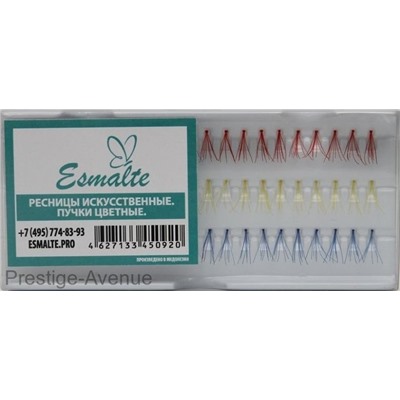 Накладные ресницы Esmalte пучки,цветные (средние)