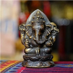 ГАНЕШ С НИМБОМ на Лотосе (бронза, высота 7,5 см.), 1 шт.