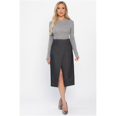 Юбка на запах Селеста (темно-серая) Ю14500-19М