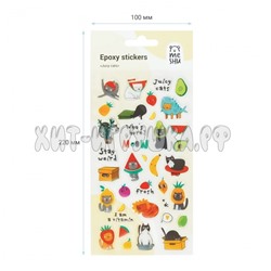 Наклейки гелевые 10*22 см 36 наклеек "Jucy cats" MESHU  MS_42768, MS_42768