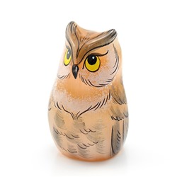 Скульптура из селенита "Сова Угуша" 38*35*55мм
