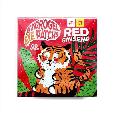 RED GINSENG Hydrogel Eye Patchs, Thai Health (КРАСНЫЙ ЖЕНЬШЕНЬ гидрогелевые патчи для глаз), уп. 60 патчей.