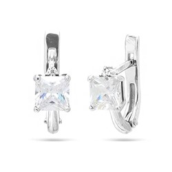 Серьги из серебра куб.циркон., В10-0251