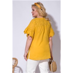 Liliana 1171БрЛ шафран+белый, Брюки,  Туника