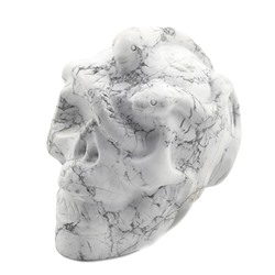 Череп из кахолонга со змеей "говлит" 90*65*79мм, 544г.