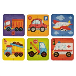 Пазлы из дерева «Транспорт» 48 элементов.  Серия «Мои первые пазлы»