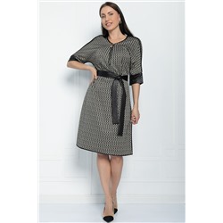 Платье Селин (черно-бежевое) П11301