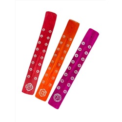 Подставка под благовония плоская ЛЫЖА С СИМВОЛАМИ SSWH-05 (разный цвет и дизайн, дерево, 25 см.), 1 шт.