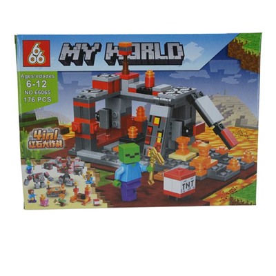 Конструктор My World 4в1 176дет. 26*19см / коробка 66065-1