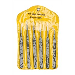 Пинцеты для рукоделия в блистере (6 предметов) SF-6161