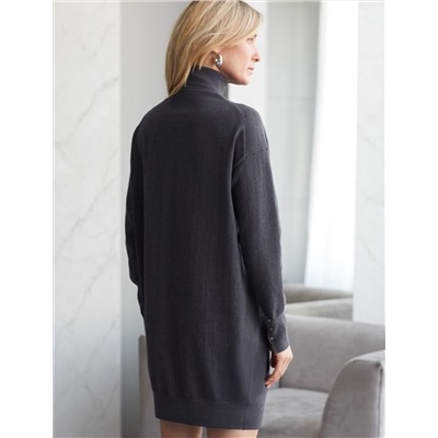 Платье тонкой вязки из хлопка с нейлоном