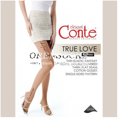 CONTE КОЛГОТКИ ЖЕНСКИЕ ФАНТАЗИЙНЫЕ 30DEN TRUE LOVE