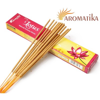 Vedic LOTUS Natural Incense Sticks, Aromatika (ЛОТОС натуральные ароматические палочки, Ароматика), 15 г.