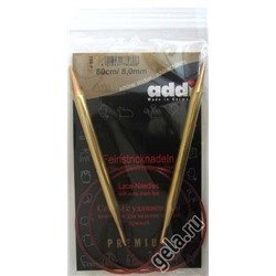 Спицы Addi позолоченные круговые с удлиненным кончиком для тонкой пряжи