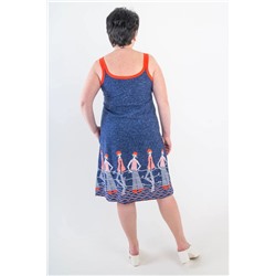 Сарафан женский Текс-Плюс, цвет синий розовый зеленый