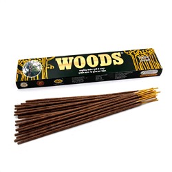 WOODS Natural Incense, Cycle Pure Agarbathies (ЛЕС натуральные благовония, Сайкл Пьюр Агарбатис), уп. 16 палочек.