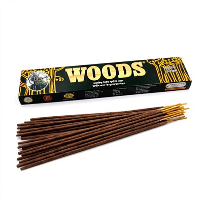 WOODS Natural Incense, Cycle Pure Agarbathies (ЛЕС натуральные благовония, Сайкл Пьюр Агарбатис), уп. 16 палочек.