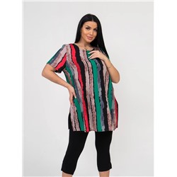 Костюм женский Текс-Плюс, цвет бежевый черный красный