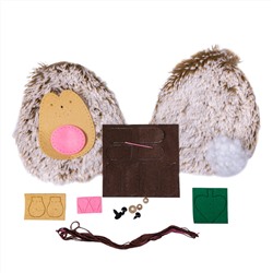 Мягкая игрушка из меха и фетра «Ёжик» своими руками