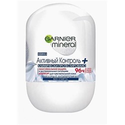 Дезодорант-roll MINERAL  50мл АК Плюс 72 часов Garnier