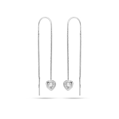 Серьги из серебра куб.циркон., ТЦС-68