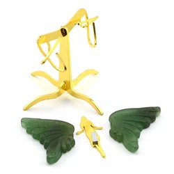 Фигурка "Психея" малая с авантюрином зеленым, золотистая 75*75*75мм