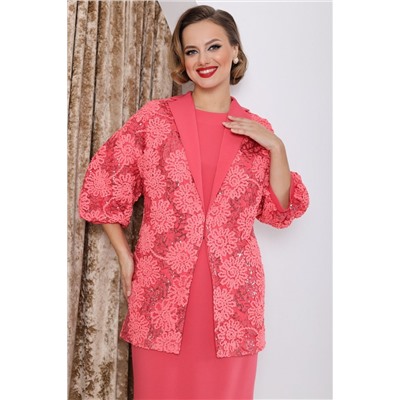 Мода Юрс 2371 коралл_new, Жакет,  Платье