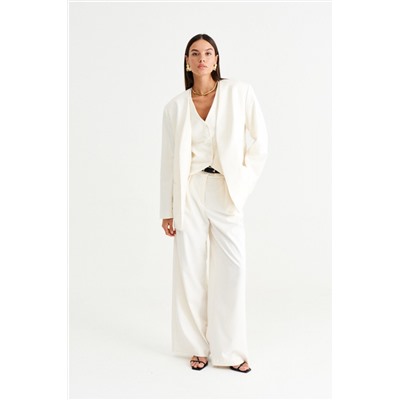 MUA 43-283-white, Брюки,  Жакет,  Жилет